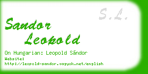 sandor leopold business card